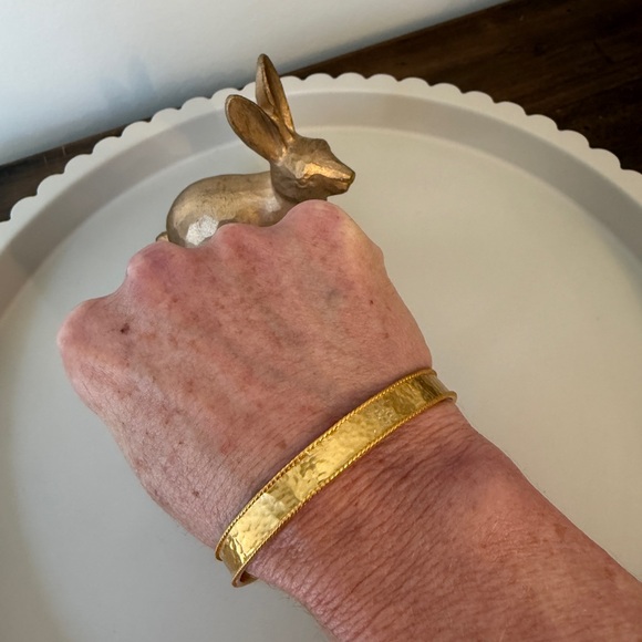 Julie Vos Savoy Hammered Bangle - Picture 2 of 3
